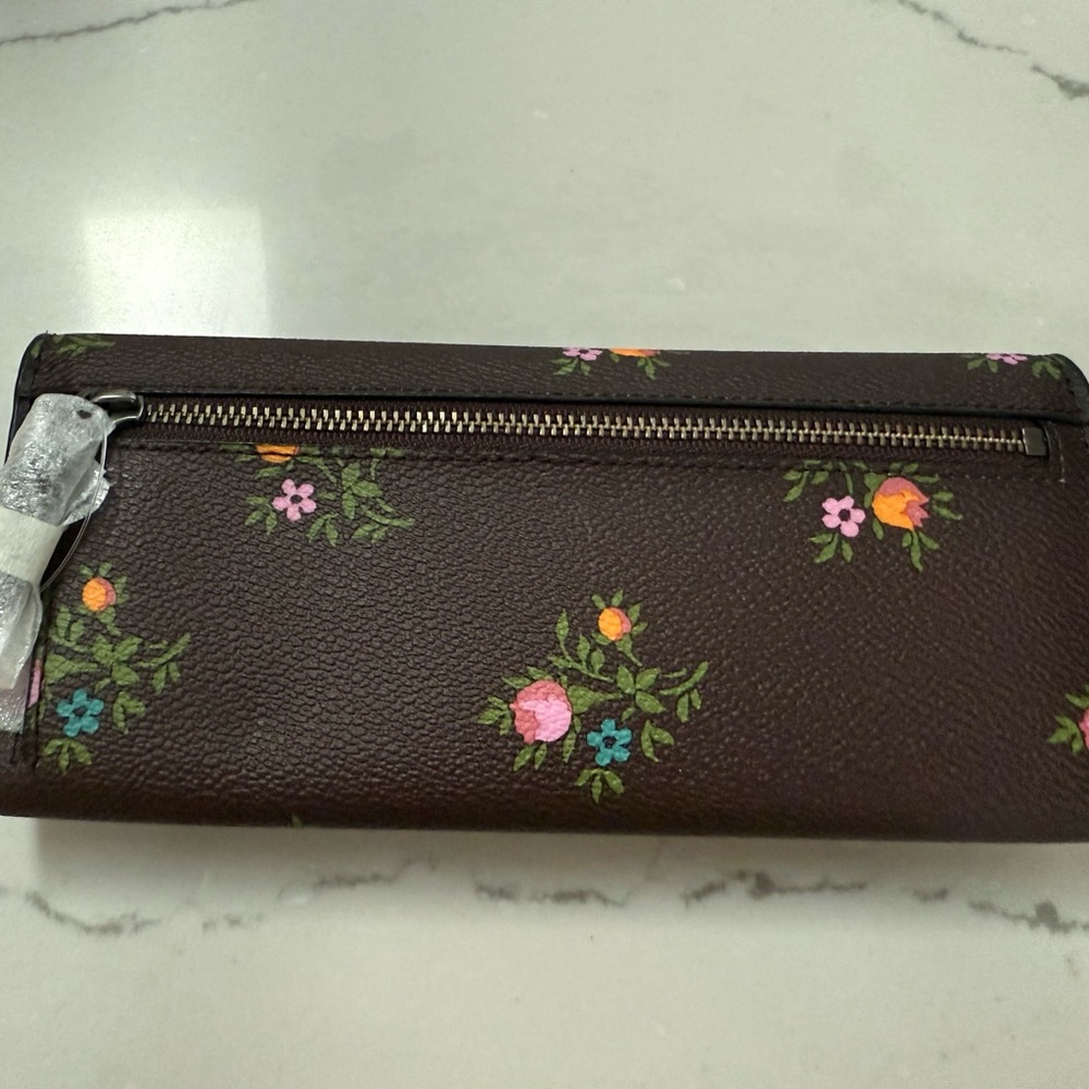 Coach Floral Brown Wallet - Picture 3 of 4